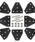 2020 Aluminum Extrusion Connector Bracket Set With 8 Corner Plates One M3 Wrench Forty M5 T Slot Nuts And Forty M5x8mm Hex Socket Cap Screws For 2020 Series Aluminum Profiles And Pro Grade DIY 3D Printer Builds