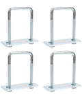 Heavy Duty Galvanized Leaf Spring Clamps For Trucks And Boats Fit 3 Inch Wide Springs Secure Rails Up To Square U Bracket Kit Easy Install, four-pack