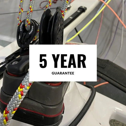 29mm Carbo T2 Block For Sailboat Rigging Black Beefy Pro Grade Sail Hardware with colorful ropes and 5 year guarantee label