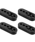 Rugged Pro Grade Exhaust Hanger Set For Cars Four Pack 0.47 Inch Four Hole Adjustable Muffler Hanger in black rubber