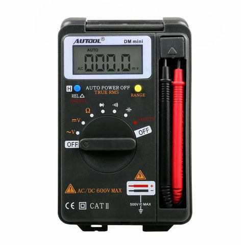 Front view of Pocket Digital Multimeter Handy Little DMM For AC DC Measurements, Frequency Tester, 4000 Count Display