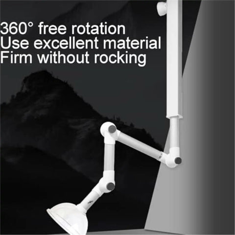 360 Degree Rotating Fume Extraction Hood For Labs And Factories, articulated joints, wall-mounted, gray and white color