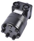Replacement Hydraulic Motor For H Series Equipment - OE 101-1100-009, 1011100009, 101-1100 Compatible, High Torque And Smooth Rotation, Efficient Power Transmission For Machinery And Heavy Duty Vehicles. Black hydraulic motor with mounting bolts and dual ports
