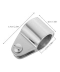 Stainless Steel Bimini Top Ball Cap For 25mm Tubes Marine Boat Hardware Easy Install No Fuss Mounting For Deck And Umbrella Shaft On Floating Docks And Yacht Canopy With Quick Release Eye End, shown with dimensions