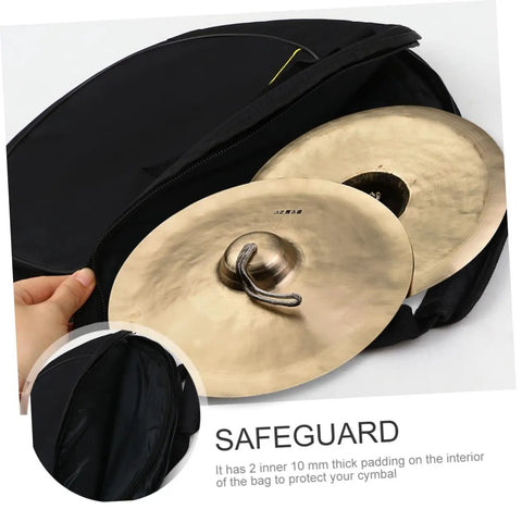 Road Warrior Padded Cymbal Carrying Bag Featuring High Density Foam Padding For Beatproof Drum And Percussion Gear Storage, open with cymbals inside.