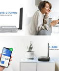 Indoor OmniDirectional Whip Antenna For Cell Signal Booster, FMale Connector, 698 MHz To 2700 MHz in living room setting