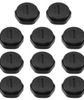 Nylon Closure Plug Set 10 Pcs NPT Half Inch Black Weatherproof Nonmetallic PA Material for Electrical Enclosures