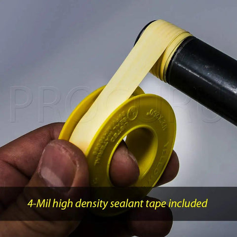 Sealant tape included with One Inch Flexible Stainless Steel Gas Connector With Sixty Inch Length Easy Install Three Quarter Inch MIP to FIP Fittings