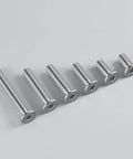 Beefy 1/4-20 Socket Head Cap Screws Set, 2 Inch, Full Thread, 30 Pieces, 304 Stainless Steel 18-8 Countersunk Bolts aligned in a row