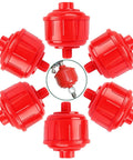 Six Pack Disposable Mini Air Water Filters For Spray Guns With One Quarter Inch Threads ABS Material Moisture Trap For Automotive Painting And Air Tools Red