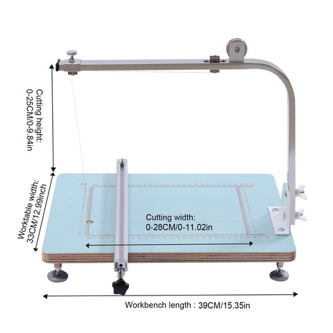 Workhorse 72W Hot Wire Foam Cutter Table Tool For Styrofoam Cutting And Sculpting, adjustable foam cutting table with measurements