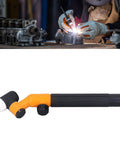 Air Cooled Welding Torch Head With 360 Degree Swivel Neck, One Handed Operation, shown during welding use