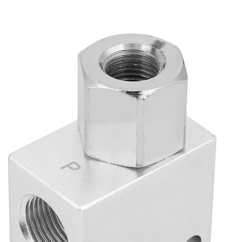 CV-20HS vacuum generator block, metal, with threaded ports