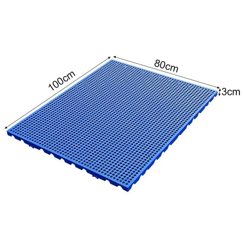 Lightweight Plastic Storage Pallet With Ventilated Grating For Garage And Basement Organization, dimensions 100x80x13 cm