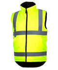 Class 2 Hi Vis Winter Work Vest Xl with reflective strips and zipper, designed for warmth and visibility on job sites.