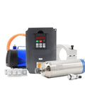 Badass 4.5Kw Water Cooled Spindle With ER20 Collet And Tough Ceramic Ball Bearings Delivers Reliable Torque For Serious CNC Fabrication Work At 380V Power with controller and accessories.