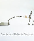 Stainless Steel Stop Motion Rig Arm With Five Flexible Joints For Smooth Animated Shots CNC Machined Armature Support Tool For Hobbyists And Studios Pro Grade Rig Holds Up To 280g mounted on base with articulated pose