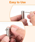 Hands installing Heavy Duty Single Hole Clevis Pins 3/8 By 1-1/2 Inches Carbon Steel Flat Head 5 Pack For Mechanics Repairs