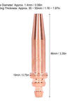 Five Pack Acetylene Cutting Tips G02 2 For Metal Cutting With Separate Gas Inlets Torch Nozzle, copper, dimensions labeled