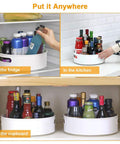 360 Degree Rotating Lazy Susan Turntables Two Size Pack 9 Inch And 12 Inch for kitchen cabinets with non slip organizer