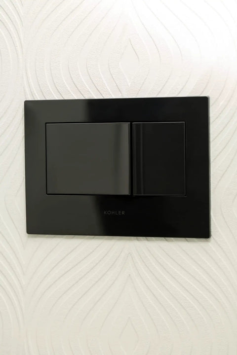 K-8857-0 Bevel Toilet Fitting White For In Wall Tank And Carrier System Large Flush Actuator Plate Opening Dual Flush
