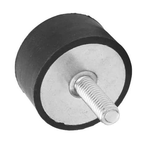 4 Pack Vibration Rubber Bobbin Mount Isolators With M8x23 Thread For Automotive Machinery Fitness Equipment Electronic Instruments Generators Motors Power Tools VE40x20 Durable Anti Vibration Isolators For Noise Reduction And Longevity. Black rubber bobbin mount isolator with M8x23 thread and metal plate