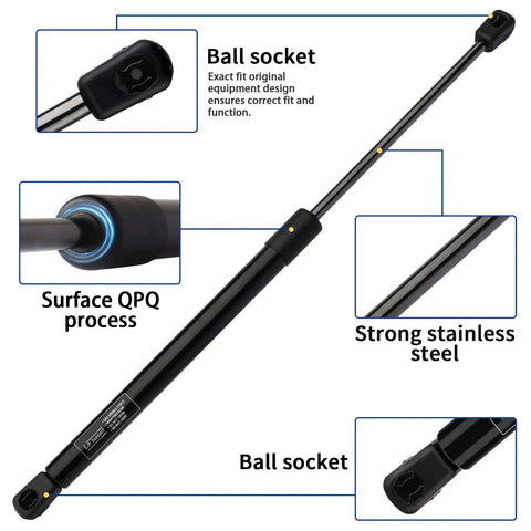 Premium Heavy Duty Liftgate Struts For 2007 To 2014 Chevy Tahoe Yukon Suburban Escalade Smooth Gas Pressure Trunk Hatch Shocks ball socket and stainless steel details