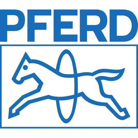 PFERD logo on white background with blue horse outline