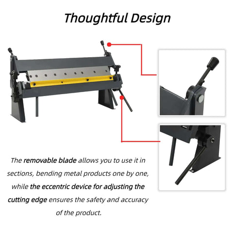 24 Inch Sheet Metal Brake With 0 To 135 Degree Bending, 20 Gauge Heavy Duty Industrial Metal Bender Featuring 3 Removable Fingers