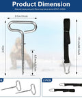 Beefy Heavy Duty Ice Fishing Shelter Tie Down Kit 24260 ice anchor and strap dimensions for QuickFish and Clam tents
