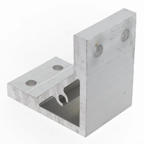 Heavy Duty 90 Degree Aluminum Corner Bracket Joint Fastener For 2020 Profile L Shape Connector Silver Finish side view