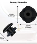 Six Pack Reservoir Tank Valve Gasket Set Blue Washer Replacement For Water Flosser Models WP900 WP112 WP250 WP300 Ultra Nano Traveler And H2o Compatible, black silicone, 10mm