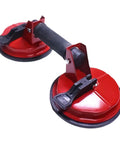 Heavy Duty Glass Vacuum Lifter With Dual Claws For Zero Stress Wall Mounting Tile Handling And Slippery Moves A Professional Game Changer For Tradesmen, red dual claw lifter with rubber suction pads.