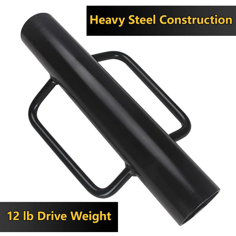 Fence Post Driver 12 Lb Heavy Duty T Post Pounder With Dual Handles Rammer showing steel construction