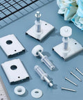 Seventeen Piece Bifold Door Repair Kit With Top Pivot And Guide Wheel Carbon Steel Screws Easy Install Folding Closet Doors Hardware