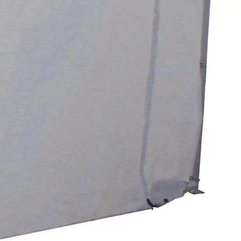 Heavy Duty 10x20 Canopy Sidewalls With Straps White Weatherproof Panels For Carport Garage Storage, Windproof Four Panels, Durable Protective Weather Cover For Inflatable Garage Covers