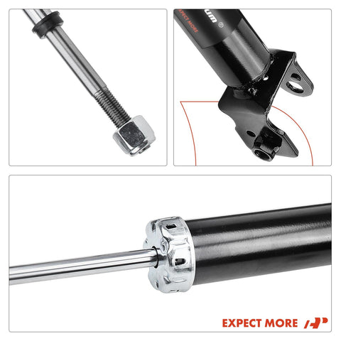 Close-up of Beefed Up Rear Shocks Absorbers Pair For Nissan Altima 2007 To 2018 And Maxima 2009 To 2014 With Sport Package