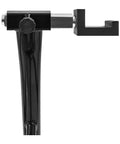 Close-up of Heavy Duty Motorcycle Stand Lift 850lbs Front And Rear Combo with U-fork swingarm spool attachment.