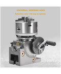 Universal Indexing Head For Milling Machines With Interchangeable Index Plates and Direct Fit Mount, precision design, 1:40 ratio.