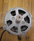 Top view of a 1 HP Industrial Motor, 575V 3 Phase Workhorse, 850 RPM, open enclosure, Frame 56Y with visible shaft and wiring