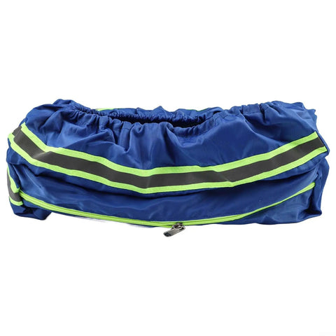 Must-Have Waterproof E-Bike Rear Seat Cover With Big 43cm Polyester Storage Bag For Battery Protection Against Rain Dirt And Dust Keeps Gear Safe On Rides, blue zip bag