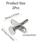 Dead Simple Spring Loaded Plunger Latches 2 Pack Rock Solid Stainless Steel Quick Release, 50mm length and 15.5mm width.