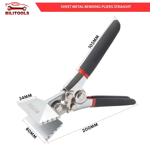 3 Inch Hand Seamer For Sheet Metal Straight Pliers Built Tough For Pro And DIY, 80 mm Jaw Width, heat-treated steel