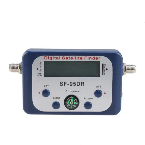 Portable Satellite Signal Meter for Campers with LCD Backlit Display and Compass built in amplifier attenuation control.