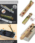 Hidden Pivot Hinges For Secret Doors And Bookcases, Heavy Duty Wood Door Hardware, supports up to 880 lb, 360-degree rotation