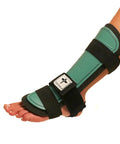 Large Left Foot Night Splint Built For Complete Achilles Rupture And Full Tendon Tear Recovery Keeps Your Foot Toes Down At One Hundred Fifty Five Degrees For Top Notch Healing And Chill Sleep Support on a foot
