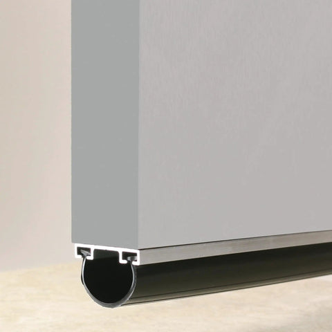 18 Foot Universal Aluminum And Vinyl Garage Door Bottom Seal For All Weather Protection Heavy Duty Weatherproof Seal installed