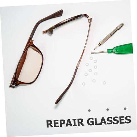 200 Pcs Optical Gaskets For Eyeglasses Repair Rimless Eyewear Washers Flat Screws Quick Fix Kit For Eyewear Sunglasses And Spectacles
