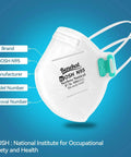 NIOSH Approved N95 Mask Respirator 4 Layer Particulate Filter Face Mask Pack of 50 Individually Wrapped White for Everyday Wear Travel