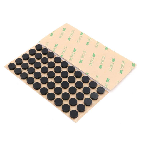 Three Eighths Inch Diameter Silicone Rubber Bumper Pads Self Adhesive 100 Pack For Cabinets Drawers Desks And Furniture Protection From Scratches Dings And Noise Reduction In Home Office Kitchen